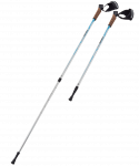 Скандинавские палки Berger Nimbus, 77-135 см, 2-секционные, серебристый/голубой