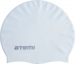 Шапочка для плавания Atemi, тонкий силикон, белая, TC407