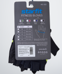 Перчатки для фитнеса Starfit WG-103, черный/ярко-зеленый