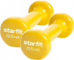 Гантель виниловая Starfit DB-101 0,5 кг, желтый, 2 шт