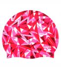 Шапочка для плавания Arena Print 2 Shattered Glass Fluo Red, силикон, 1E368 470