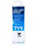 Шапочка для плавания TYR Solid Lycra Cap LCY/100, лайкра, белый
