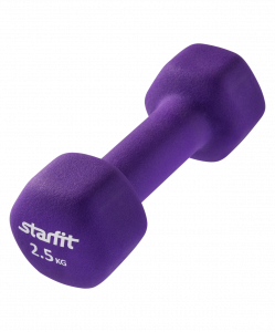 Гантель неопреновая Starfit DB-201 2,5 кг, фиолетовый ― купить в Москве. Цена, фото, описание, продажа, отзывы. Выбрать, заказать с доставкой. | Интернет-магазин SPORTAVA.RU