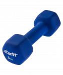 Гантель неопреновая Starfit DB-201 3 кг, синий, 2 шт