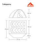 Палатка двухместная Berger Hiking Brio 2, бирюзовый