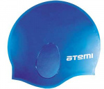 Шапочка для плавания Atemi, силикон (c ушами), син, EC104