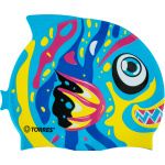 Шапочка для плавания детская TORRES Junior, SW-12206AF, голубой, силикон (Junior)