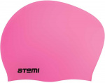Шапочка для плавания ATEMI, силикон, д/длин.волос, роз, LC-04