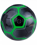 Мяч футбольный Jögel Intro №5, черный/зеленый (5)