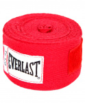 Бинт боксерский Everlast 4455RP, 2.75м, х/б, красный