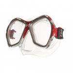 Маска для плавания SALVAS Phoenix Mask CA520S2RYSTH, размер взрослый, серебристо-красная (Senior)