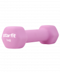 УЦЕНКА Гантель неопреновая Starfit DB-201 1 кг, розовый пастельный