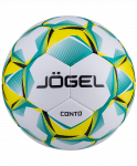 Мяч футбольный Jögel Conto №5, белый/зеленый/желтый (5)