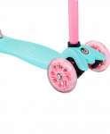 Самокат Ridex 3-колесный Snappy 2.0 3D 120/80 мм, мятный/розовый