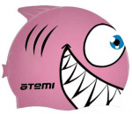 Шапочка для плавания Атеми, силикон Atemi (дет.), рыбка-, розовая, FC204