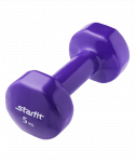 УЦЕНКА Гантель виниловая Starfit DB-101 5 кг, фиолетовый
