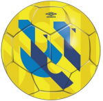 Мяч футбольный Umbro VELOCE SUPPORTER BALL, 20981U-GZV жел/син/т.син, размер 5
