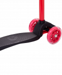 Самокат Ridex 3-колесный Snappy 2.0 3D 120/80 мм, черный/красный