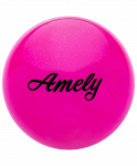 Мяч для художественной гимнастики Amely AGB-102 19 см, розовый, с блестками