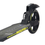 Самокат RGX ROUTE 230/200мм black/yellow 100% алюминий, дисковый тормоз, передний и задний амортизаторы