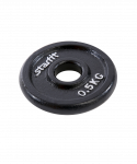 Диск чугунный Starfit BB-204 0,5 кг, d=26 мм, черный