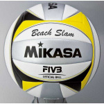 Мяч волейбольный MIKASA, р. 5, м/ш, FIVB, бел/чёрн/жёлт/сер, VXS-11