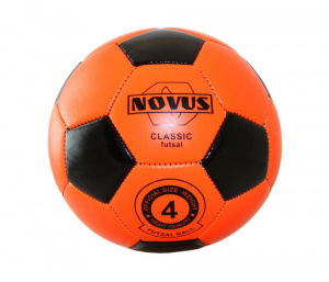 Мяч футбольный Novus CLASSIC FUTSAL, PVC foam, оранж/чёрн, р.4, м/ш, окруж 63-66 ― купить в Москве. Цена, фото, описание, продажа, отзывы. Выбрать, заказать с доставкой. | Интернет-магазин SPORTAVA.RU