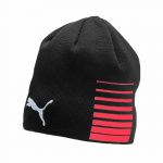 Шапка спортивная зимняя PUMA LIGA Reversible Beanie, 02235701, черно-красный (Универсальный)