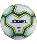 Мяч футзальный Jögel Star №4, белый/синий/зеленый (4)