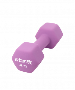 Гантель неопреновая Starfit DB-201 4 кг, фиолетовый пастель ― купить в Москве. Цена, фото, описание, продажа, отзывы. Выбрать, заказать с доставкой. | Интернет-магазин SPORTAVA.RU