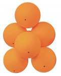 Мячи для настольного тенниса Атеми Atemi 1*, пластик, 40+, оранж., 6 шт., ATB101