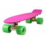 Скейтборд Triumf Active 22" TLS-401 розовый с зелеными колесами