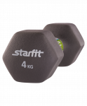 Гантель неопреновая Starfit DB-201 4 кг, холодный серый