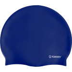 Шапочка для плавания TORRES No Wrinkle, SW-12203BL, синий, силикон (Senior)