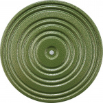 Диск здоровья металлический, диаметр MADE IN RUSSIA 28 см, зеленый/черный (Диаметр 28 см)