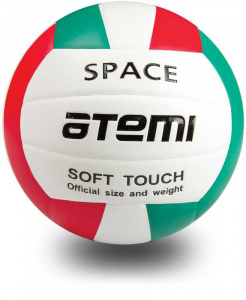 Мяч волейбольный Atemi SPACE, синтетическая кожа PU Soft, 18 п, бел/желт/син, клееный, окруж 65-67 ― купить в Москве. Цена, фото, описание, продажа, отзывы. Выбрать, заказать с доставкой. | Интернет-магазин SPORTAVA.RU