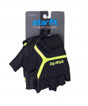 Перчатки для фитнеса Starfit WG-103, черный/ярко-зеленый