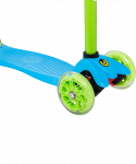 Самокат Ridex 3-колесный Snappy 2.0 3D 120/80 мм, голубой/зеленый