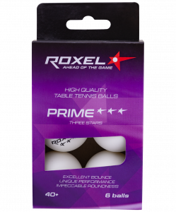 Мяч для настольного тенниса Roxel 3* Prime, белый, 6 шт. ― купить в Москве. Цена, фото, описание, продажа, отзывы. Выбрать, заказать с доставкой. | Интернет-магазин SPORTAVA.RU