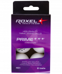 Мяч для настольного тенниса Roxel 3* Prime, белый, 6 шт.