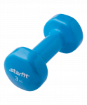 Гантель виниловая Starfit DB-101 3 кг, синий