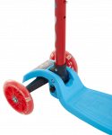 Самокат Ridex 3-колесный Loop, 120/70 мм, голубой/красный