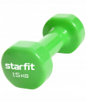 Гантель виниловая Starfit DB-101 1,5 кг, зеленый