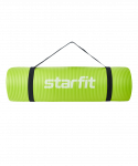 Коврик для йоги и фитнеса Starfit FM-301, NBR, 183x61x1,0 см, лаймовый