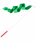 УЦЕНКА Лента для художественной гимнастики Amely AGR-201 4м, с палочкой 46 см, зеленый