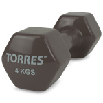 Гантель TORRES PL522206, вес 4 кг, 1 шт