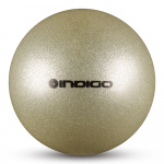 Мяч для художественной гимнастики INDIGO IN118-SIL, диаметр 19см., серебряный металлик с блестками