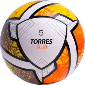 Мяч футб. TORRES Club, F323965, р.5, 10 пан., ПУ, гибрид. сшив, бел-оранж-желт (5) ― купить в Москве. Цена, фото, описание, продажа, отзывы. Выбрать, заказать с доставкой. | Интернет-магазин SPORTAVA.RU