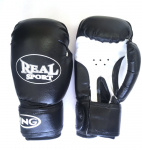 Перчатки боксерские REALSPORT 12 унций, черный