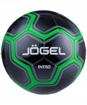 Мяч футбольный Jögel Intro №5, черный/зеленый